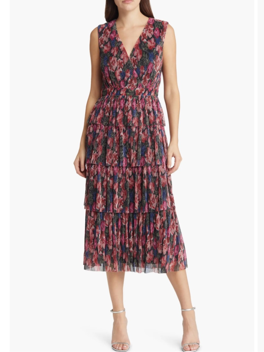 Nuella Floral Print Plissé Midi Dress
Adelyn Rae
